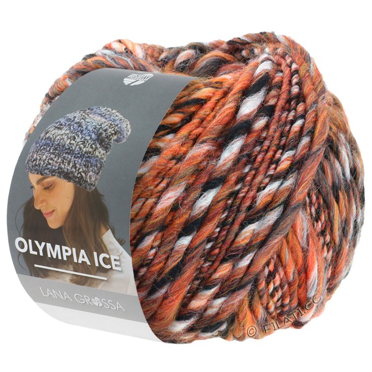 Lana Grossa OLYMPIA Ice | 323-Terracotta/Schwarz/Grau/Rost