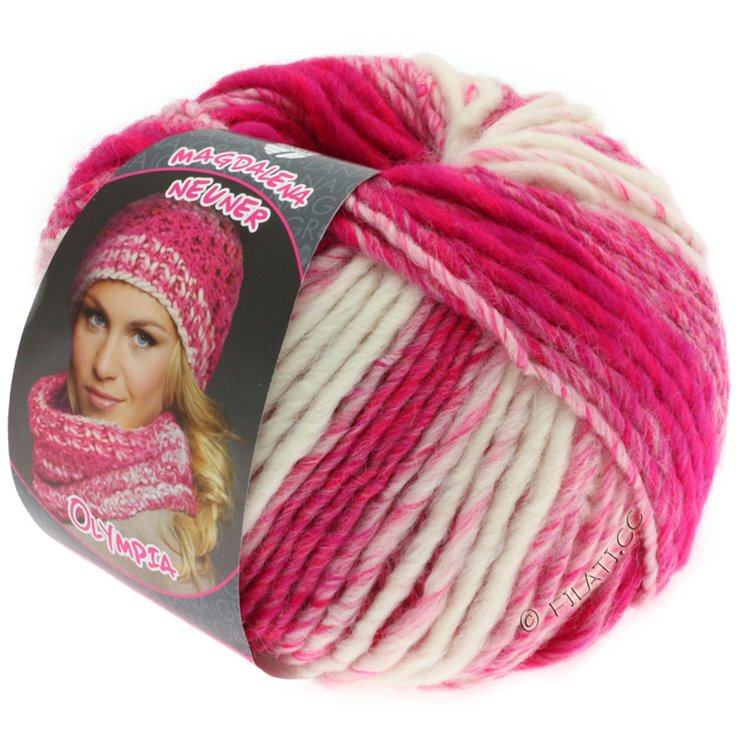 Lana Grossa OLYMPIA Snow | 501-Pink/Rosa/Weiß