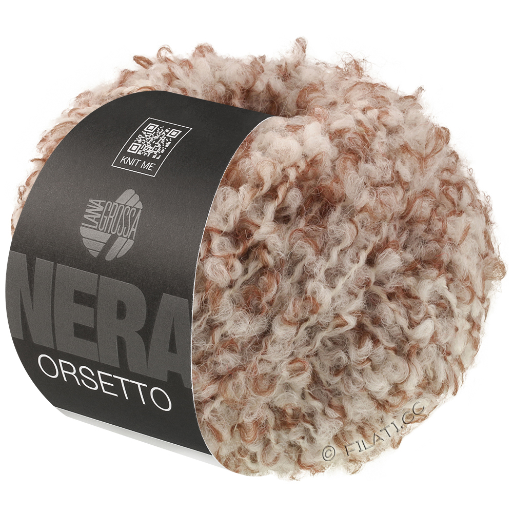 Lana Grossa ORSETTO Moulinè (Nera) | 104-Braun/Rohweiß