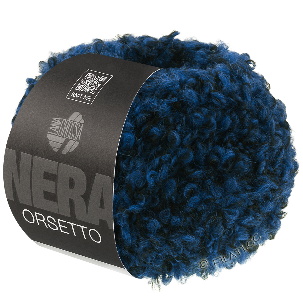 Lana Grossa ORSETTO Moulinè (Nera) | 107-Dunkelblau/Schwarz