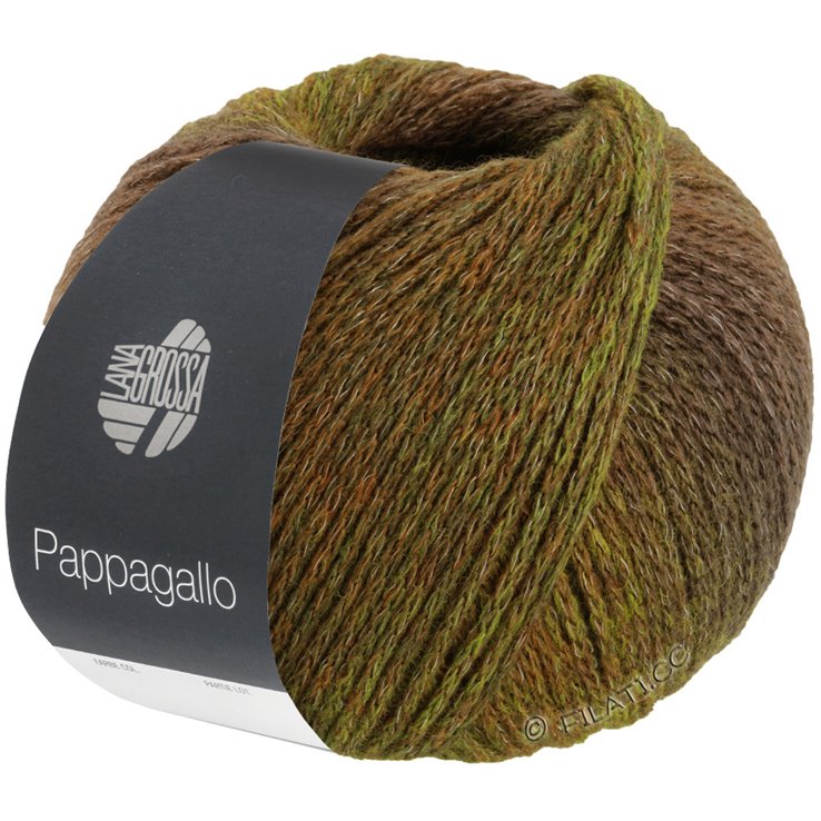 Lana Grossa PAPPAGALLO | 15-Umbra/Graubraun/Schwarzbraun/Helloliv/Dunkeloliv/Moosgrün