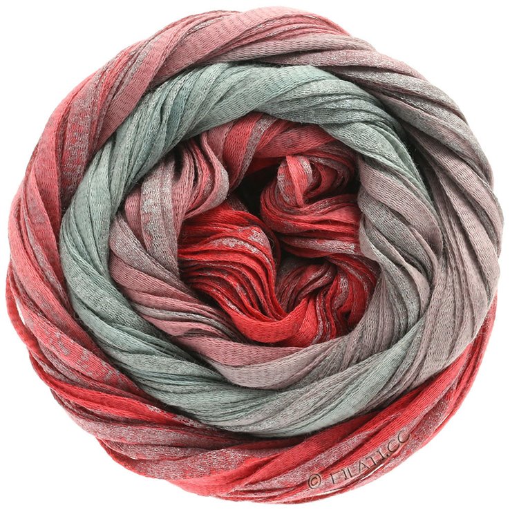 Lana Grossa ROMA Degradé | 302-Rot/Antikrot/Silber