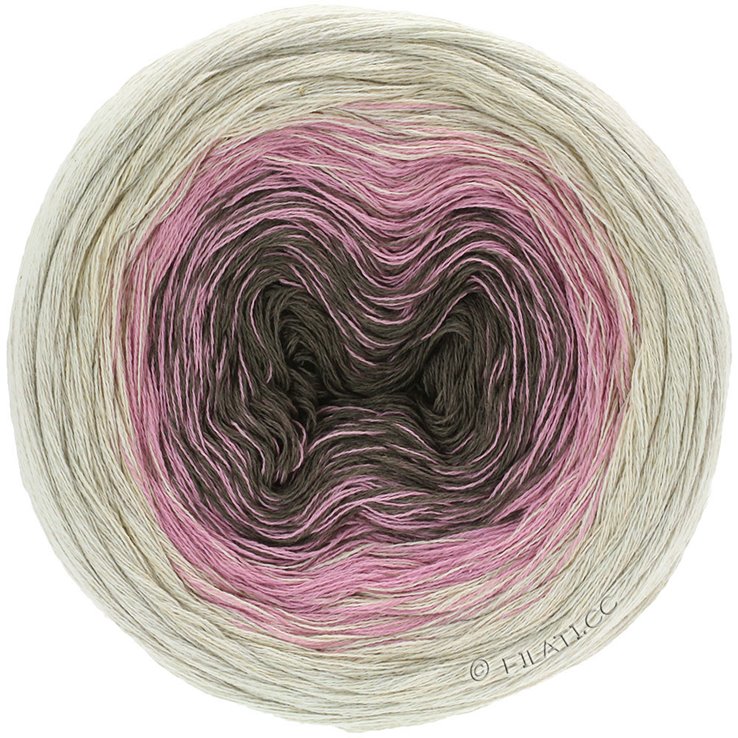 Lana Grossa SHADES OF COTTON LINEN | 702-Zartgrau/Natur/Rosa/Anthrazit