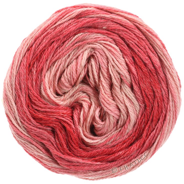 Lana Grossa SLOW WOOL LINO Dégradé | 202-Lachsrot/Erdbeer/Nelkenrot