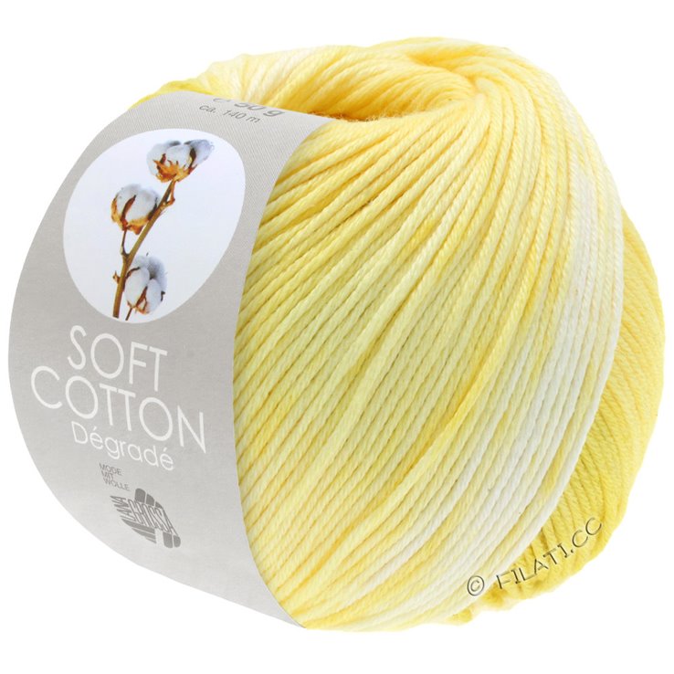 Lana Grossa SOFT COTTON Dégradé | 101-Ecru/Vanille/Gelb