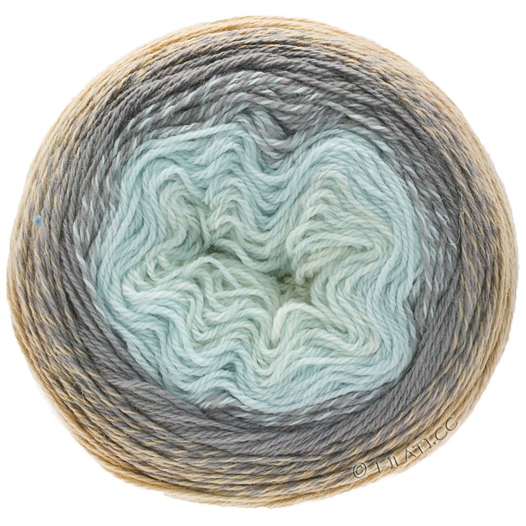 Lana Grossa TWISTED CASHMERINO | 801-Rohweiß/Mint/Grau/Beige