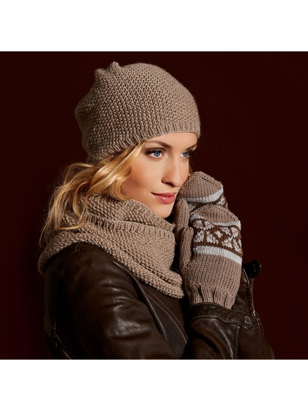 Lana Grossa MÜTZE IM PERLMUSTER Cool Wool Alpaca