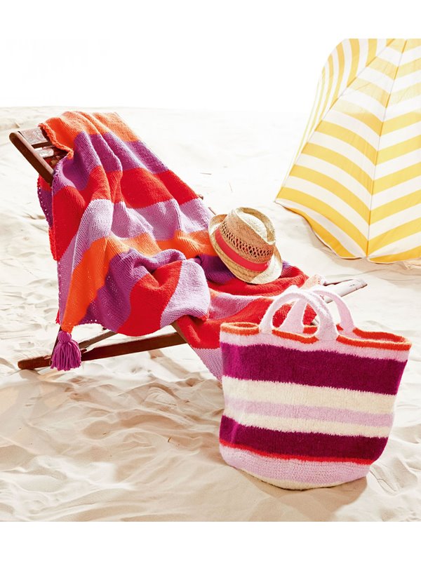 Lana Grossa STREIFEN-STRANDTASCHE Feltro