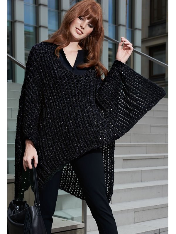 Lana Grossa ABEND-PONCHO MIT V-AUSSCHNITT Splendid/Bingo