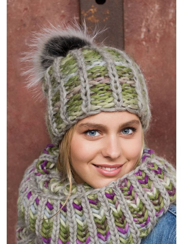 Lana Grossa MÜTZE Lei/Lei Tweed Color