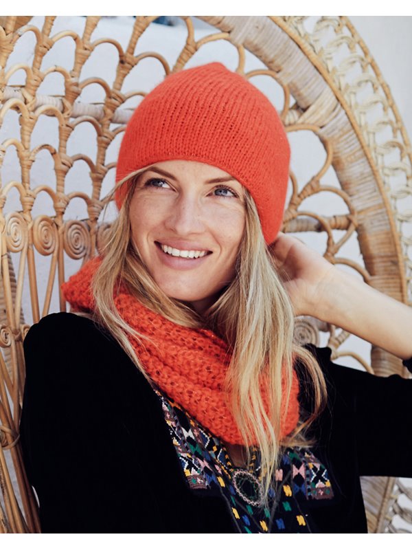 Lana Grossa BEANIE MIT GLITZERRAND Brigitte No. 2/Silkhair Lusso