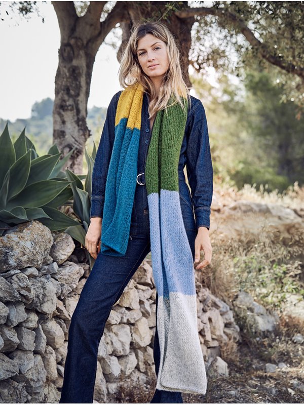 Lana Grossa COLOURBLOCKING-SCHAL Brigitte No. 2