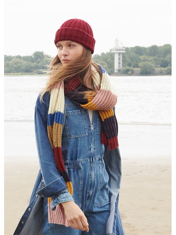 Lana Grossa GERIPPTER RINGELSCHAL Cool Wool Big