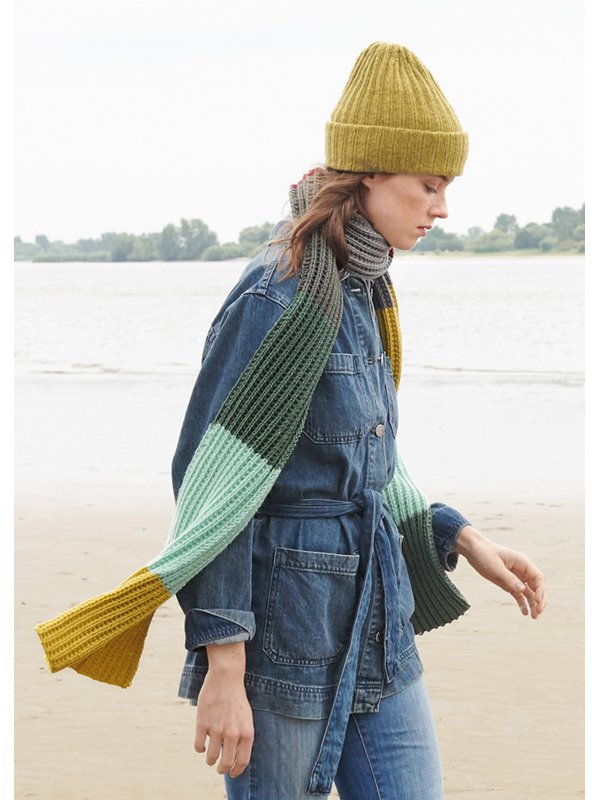 Lana Grossa GERIPPTER RINGELSCHAL Cool Wool Big