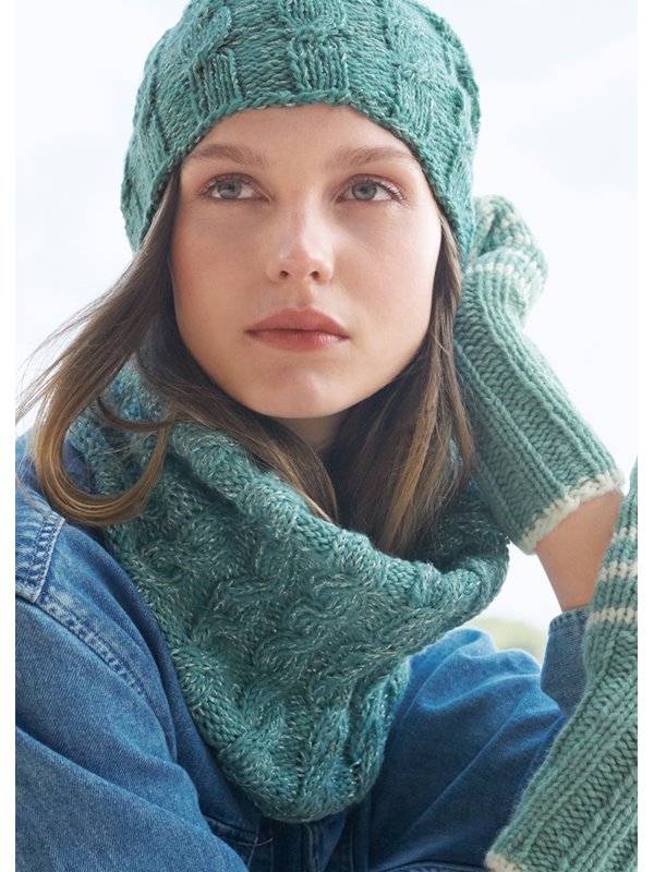 Lana Grossa LOOP MIT ZÖPFEN Cool Wool Cashmere & Brillino