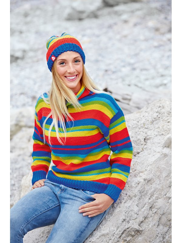 Lana Grossa PULLI MIT REISSVERSCHLUSS McWool Neon Sport
