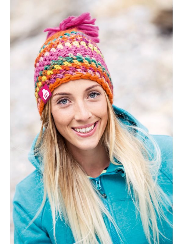 Lana Grossa MÜTZE Lei uni/Lei Colormix