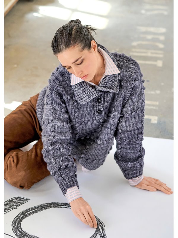 Lana Grossa PULLOVER MIT NOPPEN Brigitte No. 2 Vintage