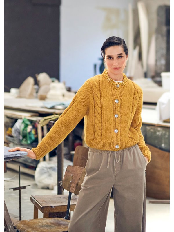 Lana Grossa JACKE MIT ZOPFMUSTER Brigitte No. 2