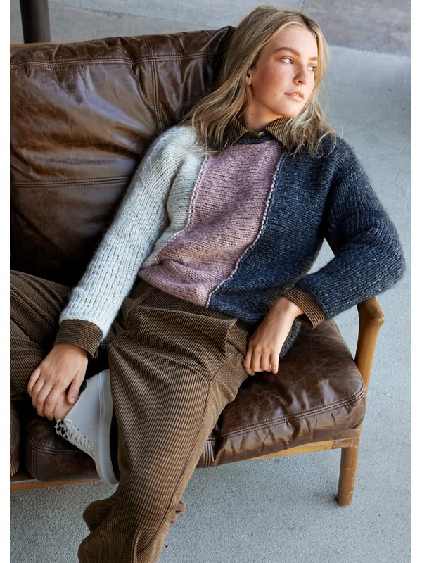 Lana Grossa QUERGESTRICKTER PULLOVER Brigitte No. 2 & Brigitte No. 3