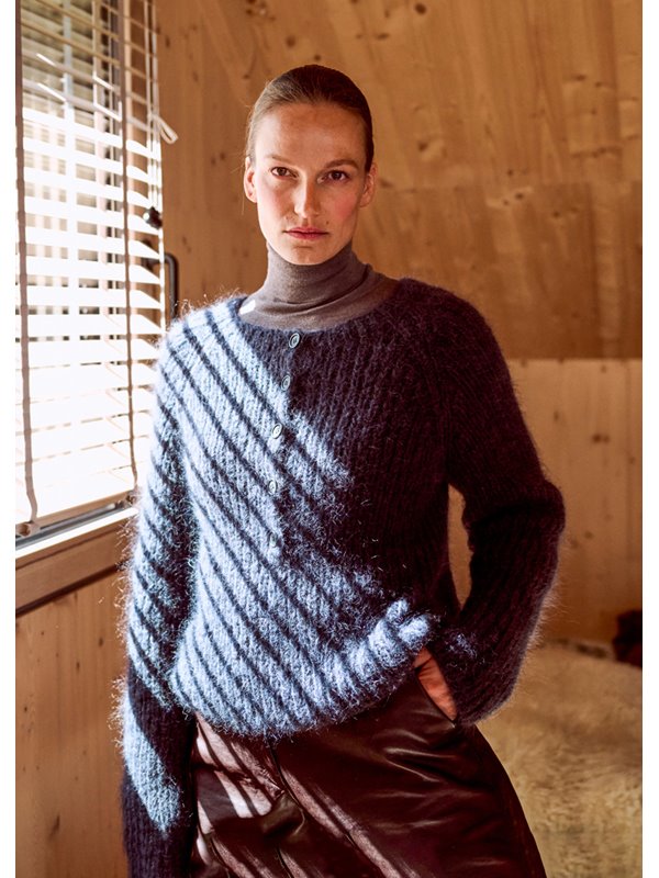 Lana Grossa GRAUER PULLOVER Brigitte No. 3