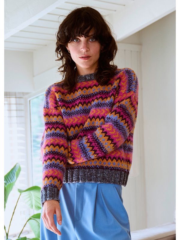 Lana Grossa JACQUARD-PULLOVER Brigitte No. 2 & Brigitte No. 5