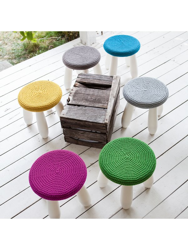 Lana Grossa HOCKERHUSSE IN FESTEN MASCHEN Mille II uni/neon