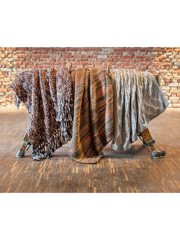 Lana Grossa DECKE IM LOCHRAUTEN-ZOPFMUSTER Alta Moda Alpaca