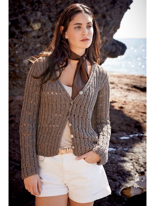 Lana Grossa JACKE IM RIPPEN-LOCHMUSTER Roma