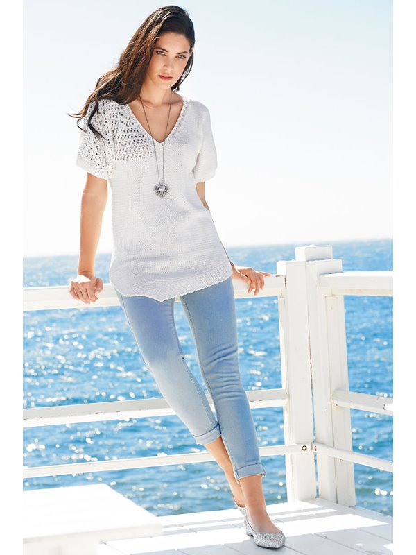 Lana Grossa TUNIKA IN T-FORM MIT ASYMMETRISCHEM SAUM California/Lido