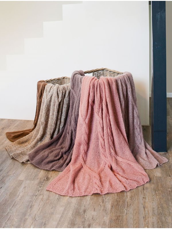 Lana Grossa PLAID IM ZOPF-RAUTENMUSTER Silkhair