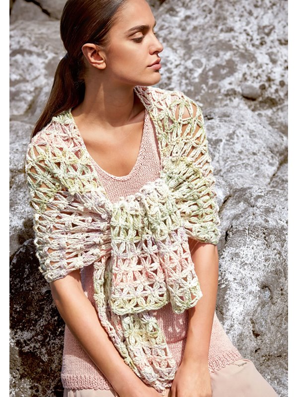 Lana Grossa SCHAL IM BLUME DES LEBENS-MUSTER Multi