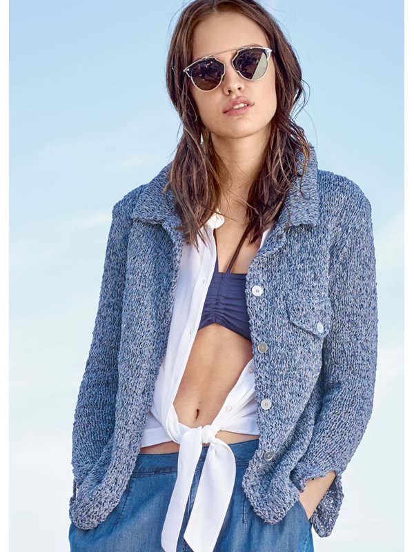 Lana Grossa JACKE GLATT RECHTS MIT RIPPENBLENDEN UND TASCHENKLAPPEN Lunare
