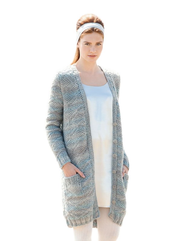Lana Grossa KURZMANTEL Alta Moda Cashmere 16 Degradé/Silkhair Paillettes