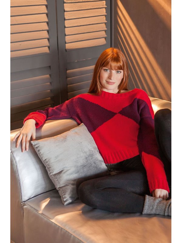 Lana Grossa KASCHMIRPULLI IN FARBFLÄCHEN 100% Cashmere Fine