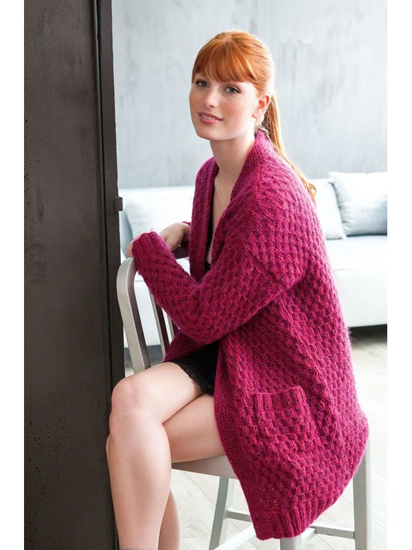 Lana Grossa JACKE IM WABENMUSTER Ascot/Silkhair