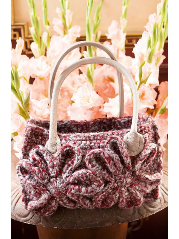 Lana Grossa HÄKELTASCHE MIT BLÜTEN Ambiente Bicolor