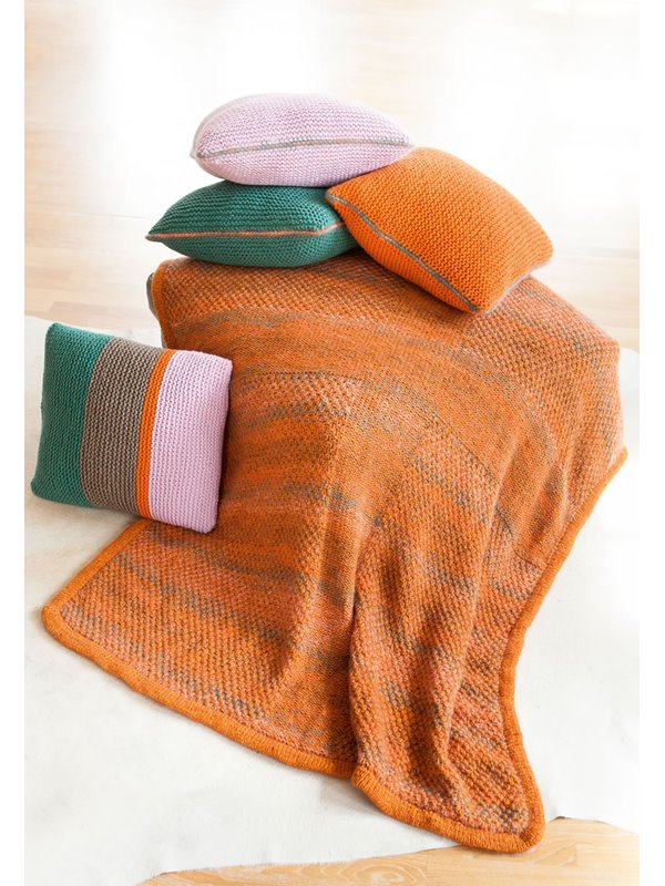 Lana Grossa PLAID MIT PERLMUSTER UND GLATT LINKS Colmo/Silkhair Print