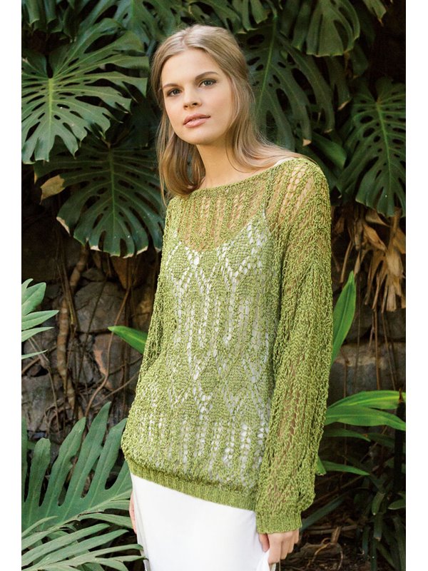 Lana Grossa PULLI IM SPITZENAJOURMUSTER Difuso