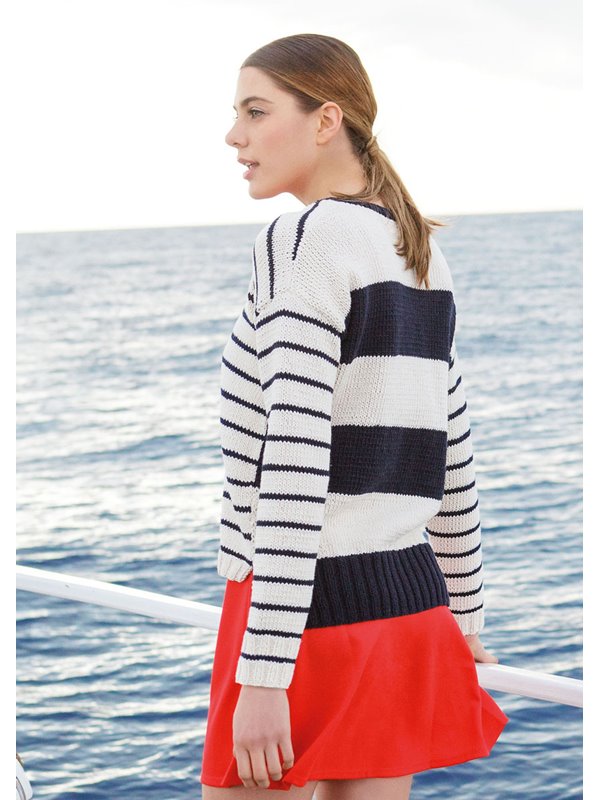 Lana Grossa PULLI IN STREIFEN Only Cotton