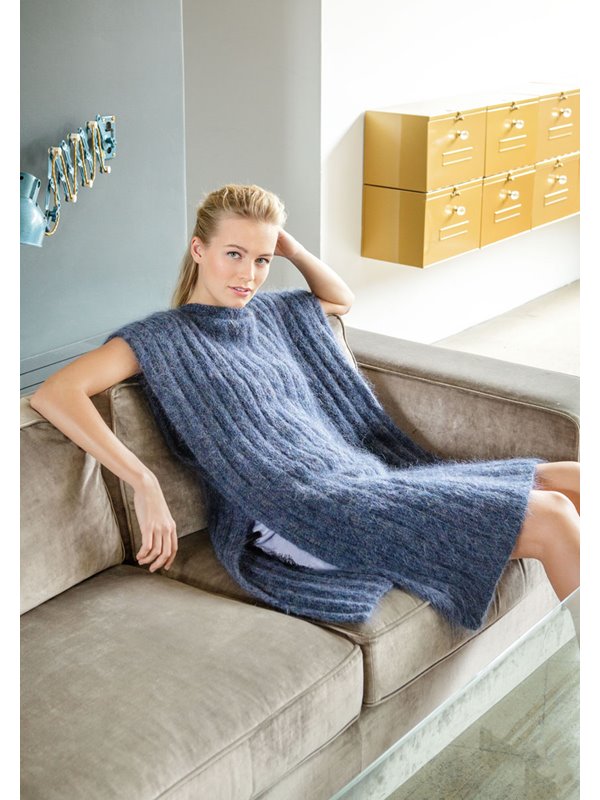 Lana Grossa CAPE IN BREITEN RIPPEN Mohairlana Color