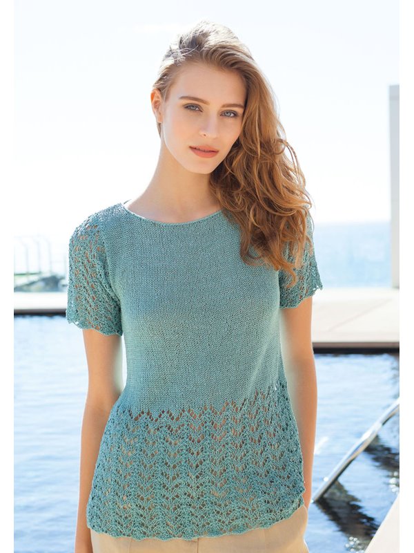 Lana Grossa PULLI MIT AJOURMUSTERSAUM UND -ÄRMELN Secondo