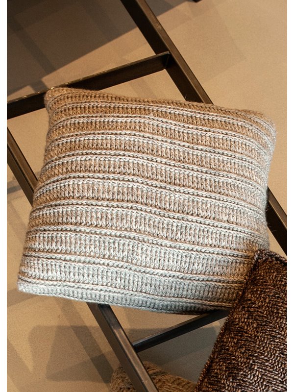 Lana Grossa KISSENHÜLLE IM RELIEFMUSTER Alta Moda Alpaca