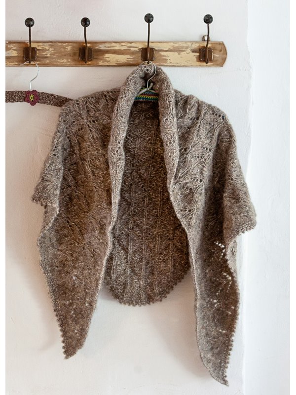 Lana Grossa SCHULTERTUCH IM RAUTENAJOURMUSTER Garzato Fleece