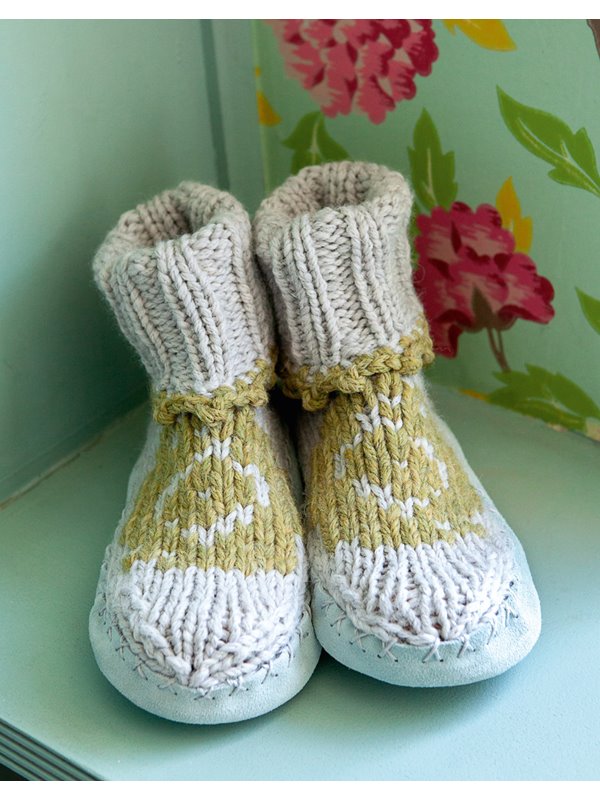 Lana Grossa HÜTTENSCHUHE MIT STICKEREI Alta Moda Superbaby