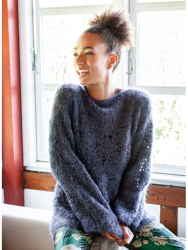 Lana Grossa PULLI IM LOCH-NOPPENMUSTER MIT MOTIVEN Silkhair