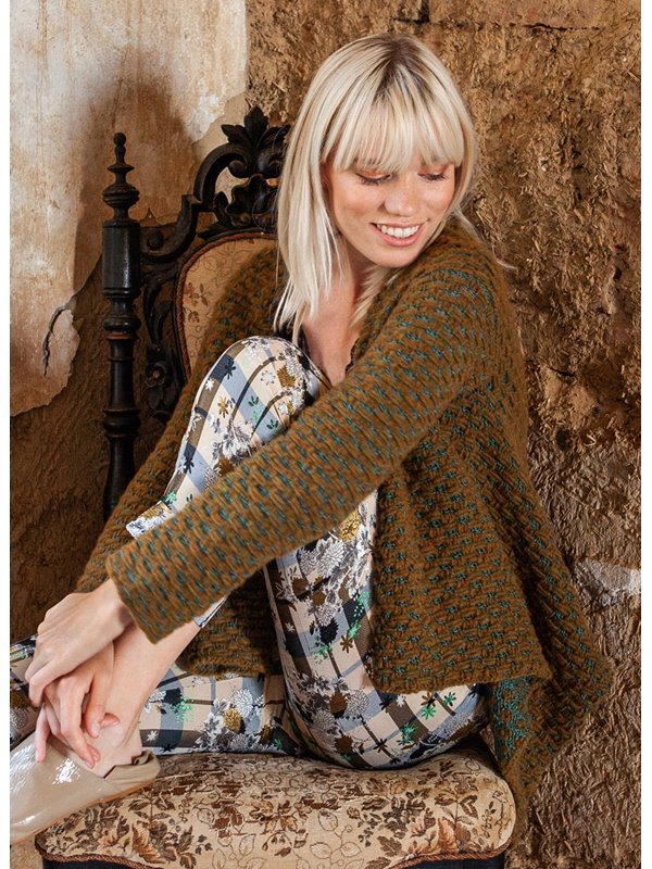 Lana Grossa ZIPFELJACKE IM WEBMUSTER Cool Air/Lace Seta
