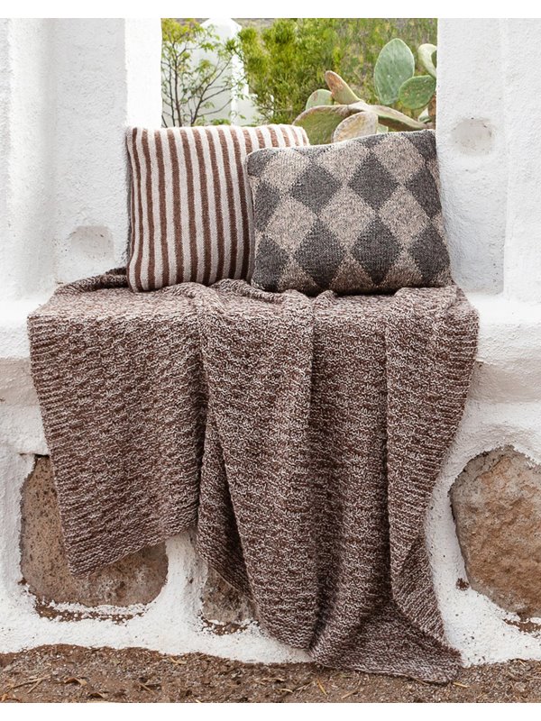 Lana Grossa DECKE IM RECHTECKMUSTER Ecopuno