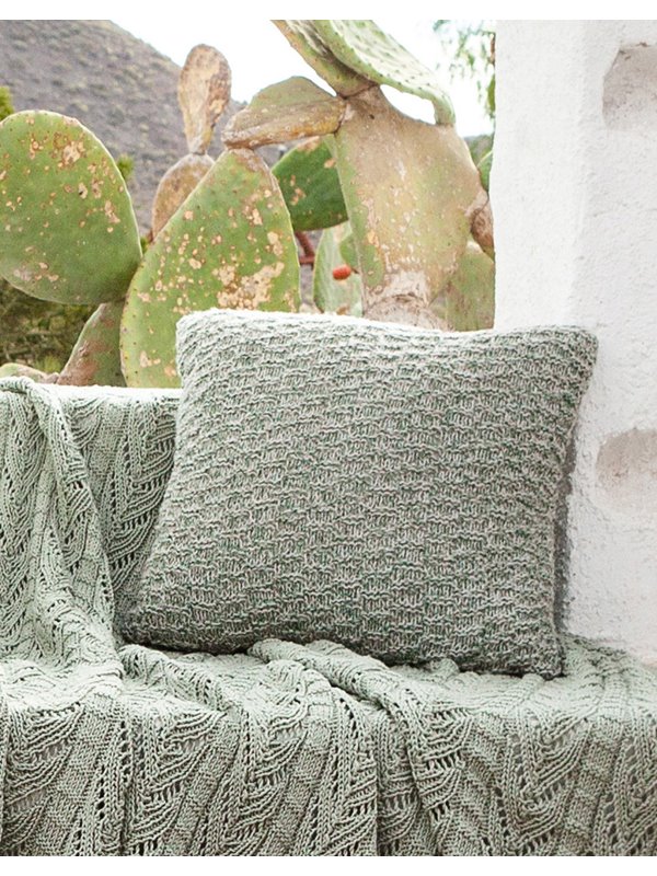 Lana Grossa KISSENHÜLLE IM RECHTECKMUSTER Ecopuno/Ombra