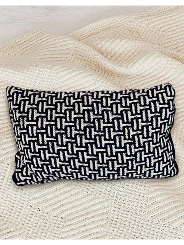 Lana Grossa KISSENHÜLLE IM HEBEMASCHENMUSTER Alta Moda Cashmere 16